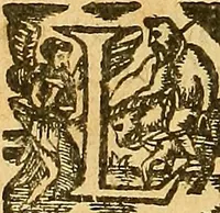 An illustration from L'Hystoire des devx nobles et tres vaillans chevaliers nommez Milles et Amys, : Lesquels en leur viuant furent plains de grandes proësses. Contenant plusieurs et diuerses matieres, comme vous pourrez veoir cy apres (1611)