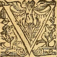 An illustration from L'Hystoire des devx nobles et tres vaillans chevaliers nommez Milles et Amys, : Lesquels en leur viuant furent plains de grandes proësses. Contenant plusieurs et diuerses matieres, comme vous pourrez veoir cy apres (1611)