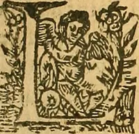 An illustration from L'Hystoire des devx nobles et tres vaillans chevaliers nommez Milles et Amys, : Lesquels en leur viuant furent plains de grandes proësses. Contenant plusieurs et diuerses matieres, comme vous pourrez veoir cy apres (1611)