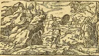 Picture 34 of 69 from L'Hystoire des devx prevx tres nobles et tres-vaillans chevaliers Valentin et Orson : fils de l'Empereur de Grece, & nepueux du tres-vaillant & tres-Chrestien Roy de France, Pepin. Contenant plusieurs & diuerses matieres, comme vous pourrez veoir cy apres (1614), leaf 117