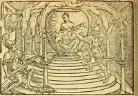 An illustration from L'Hystoire des devx prevx tres nobles et tres-vaillans chevaliers Valentin et Orson : fils de l'Empereur de Grece, & nepueux du tres-vaillant & tres-Chrestien Roy de France, Pepin. Contenant plusieurs & diuerses matieres, comme vous pourrez veoir cy apres (1614)