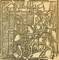 Picture 52 of 69 from L'Hystoire des devx prevx tres nobles et tres-vaillans chevaliers Valentin et Orson : fils de l'Empereur de Grece, & nepueux du tres-vaillant & tres-Chrestien Roy de France, Pepin. Contenant plusieurs & diuerses matieres, comme vous pourrez veoir cy apres (1614), leaf 152