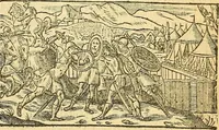 Picture 15 of 69 from L'Hystoire des devx prevx tres nobles et tres-vaillans chevaliers Valentin et Orson : fils de l'Empereur de Grece, & nepueux du tres-vaillant & tres-Chrestien Roy de France, Pepin. Contenant plusieurs & diuerses matieres, comme vous pourrez veoir cy apres (1614), leaf 40