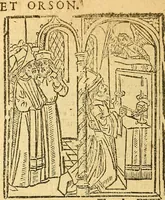 Picture 20 of 69 from L'Hystoire des devx prevx tres nobles et tres-vaillans chevaliers Valentin et Orson : fils de l'Empereur de Grece, & nepueux du tres-vaillant & tres-Chrestien Roy de France, Pepin. Contenant plusieurs & diuerses matieres, comme vous pourrez veoir cy apres (1614), leaf 61