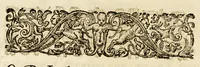 An illustration from A libell of Spanish lies: : found at the sacke of Cales, discoursing the fight in the West Indies, twixt the English nauie being fourteene ships and pinasses, and a fleete of twentie saile of the king of Spaines, and of the death of Sir Francis Drake. : With an answere briefely confuting the Spanish lies, and a short relation of the fight according to truth (1596)