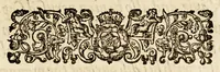 An illustration from A libell of Spanish lies: : found at the sacke of Cales, discoursing the fight in the West Indies, twixt the English nauie being fourteene ships and pinasses, and a fleete of twentie saile of the king of Spaines, and of the death of Sir Francis Drake. : With an answere briefely confuting the Spanish lies, and a short relation of the fight according to truth (1596)