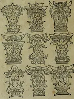 An illustration from Libellus artificiosus omnibus pictoribus, statuarijs, aurifabris, lapidicidis, arcularijs, laminarijs & cultrarijs fabris, sumopere utilis, nec à quae[que] antea uisus, nec prius editus (1539)