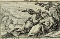 An illustration from Liber Genesis : aereis formis a Crispin Passaeo expressus versebusque tam Latinis quam Germanicis ornatus, sententijs ite[m] ex ss. patribus desumptis (1629)