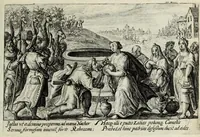An illustration from Liber Genesis : aereis formis a Crispin Passaeo expressus versebusque tam Latinis quam Germanicis ornatus, sententijs ite[m] ex ss. patribus desumptis (1629)