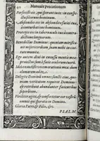 Picture 11 of 23 from Liber precationvm : qvas Carolvs Calvvs, imperator Hludouici Pij caesaris filius, sibi adolescenti pro quotidiano vsuante años vigintiquinq[ue] supra septingentos in vnum colligi & literis scribi aureis mandauit : in honorem et vsvm serenissimi principis Maximiliani ... : nunc primum in lucem editus & posteritati communicatus (1583), leaf 100