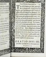 An illustration from Liber precationvm : qvas Carolvs Calvvs, imperator Hludouici Pij caesaris filius, sibi adolescenti pro quotidiano vsuante años vigintiquinq[ue] supra septingentos in vnum colligi & literis scribi aureis mandauit : in honorem et vsvm serenissimi principis Maximiliani ... : nunc primum in lucem editus & posteritati communicatus (1583)