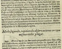 Picture 11 of 19 from Libra astronomica, y philosophica : en que D. Carlos de Siguenza y Gongora, cosmographo, y mathematico regio en la Academia Mexicana, examina no solo lo que a su manifiesto philosophico contra los cometas opuso el R. P. Eusebio Francisco Kino de la Compania de Jesus; sino lo que el mismo R. P. opino, y pretendio haver demostrado en su exposicion astronomica del cometa del año de 1681. Sacala à luz D. Sebastian de Guzman y Cordova, fator, veedor, proveedor, iuez oficial de la Real Haceinda de Su Magestad en la caxa desta corte (1690), leaf 142