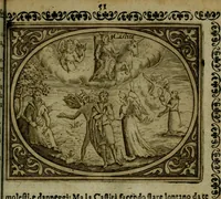 An illustration from Libretto d'imagini e di brevi meditationi sopra li sette peccati capitali, e le virtù à loro contrarie : si da ancora vna breve cognitione de' vitij per fuggirli, e delle virtù per acquistarle (1600)