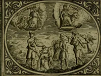 An illustration from Libretto d'imagini e di brevi meditationi sopra li sette peccati capitali, e le virtù à loro contrarie : si da ancora vna breve cognitione de' vitij per fuggirli, e delle virtù per acquistarle (1600)