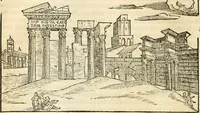 An illustration from Libri qvattro dell'antichita della citta di Roma : raccolte sotto brevita da diversi antichi et moderni scrittori (1565)