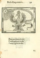 An illustration from Libro de las honras que hizo el Colegio de la Co[m]pañia de Iesus de Madrid, à la M.C. de la Emperatriz doña Maria de Austria, fundadora del dicho Colegio, que se celebraron a 21. de Abril de 1603 (1603)