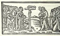 An illustration from Libro de uita contemplatiua, lectione, meditatione, oratione, contemplatione, scala dil paradiso intitulato : cum adaptatione mistica dellhistorie diuine & expositione de suoi misterii et excellentissimi sacramenti (1527)