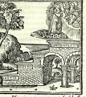 An illustration from Libro de uita contemplatiua, lectione, meditatione, oratione, contemplatione, scala dil paradiso intitulato : cum adaptatione mistica dellhistorie diuine & expositione de suoi misterii et excellentissimi sacramenti (1527)
