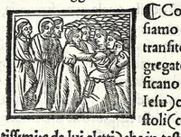 An illustration from Libro de uita contemplatiua, lectione, meditatione, oratione, contemplatione, scala dil paradiso intitulato : cum adaptatione mistica dellhistorie diuine & expositione de suoi misterii et excellentissimi sacramenti (1527)