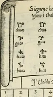 An illustration from Libro di M. Giovambattista Palatino cittadino romano : nelqual s'insegna à scriuer ogni sorte lettera, antica & moderna, di qualun que natione, con le sue regole, & misure, & essempi : et con vn breve et vtil discorso de le cifre (1550)