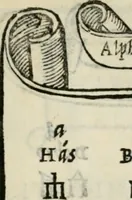 An illustration from Libro di M. Giovambattista Palatino cittadino romano : nelqual s'insegna à scriuer ogni sorte lettera, antica & moderna, di qualun que natione, con le sue regole, & misure, & essempi : et con vn breve et vtil discorso de le cifre (1550)