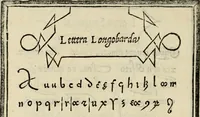 An illustration from Libro di M. Giovambattista Palatino cittadino romano : nelqual s'insegna à scriuer ogni sorte lettera, antica & moderna, di qualun que natione, con le sue regole, & misure, & essempi : et con vn breve et vtil discorso de le cifre (1550)