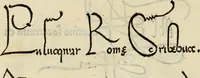 An illustration from Libro di M. Giovambattista Palatino cittadino romano : nelqual s'insegna à scriuer ogni sorte lettera, antica & moderna, di qualun que natione, con le sue regole, & misure, & essempi : et con vn breve et vtil discorso de le cifre (1550)