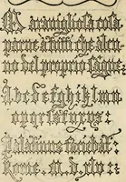 An illustration from Libro di M. Giovambattista Palatino cittadino romano : nelqual s'insegna à scriuer ogni sorte lettera, antica & moderna, di qualun que natione, con le sue regole, & misure, & essempi : et con vn breve et vtil discorso de le cifre (1550)