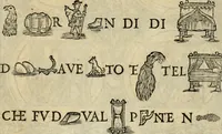 An illustration from Libro di M. Giovambattista Palatino cittadino romano : nelqual s'insegna à scriuer ogni sorte lettera, antica & moderna, di qualun que natione, con le sue regole, & misure, & essempi : et con vn breve et vtil discorso de le cifre (1550)