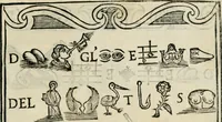 An illustration from Libro di M. Giovambattista Palatino cittadino romano : nelqual s'insegna à scriuer ogni sorte lettera, antica & moderna, di qualun que natione, con le sue regole, & misure, & essempi : et con vn breve et vtil discorso de le cifre (1550)