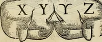 An illustration from Libro di M. Giovambattista Palatino cittadino romano : nelqual s'insegna à scriuer ogni sorte lettera, antica & moderna, di qualun que natione, con le sue regole, & misure, & essempi : et con vn breve et vtil discorso de le cifre (1550)