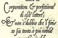 An illustration from Libro di M. Giovam Battista Palatino, cittadino romano, nelqual s'insegna à scriuer ogni sorte lettera, antica & moderna, di qualunque natione, con le sue regole & misure, & essempi : et con vn breve et vtil discorso de le cifre : riueduto nuouamente & corretto dal proprio autore, con la givnta di qvindici tavole bellissime (1561)