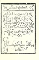 An illustration from Libro di M. Giovam Battista Palatino, cittadino romano, nelqual s'insegna à scriuer ogni sorte lettera, antica & moderna, di qualunque natione, con le sue regole & misure, & essempi : et con vn breve et vtil discorso de le cifre : riueduto nuouamente & corretto dal proprio autore, con la givnta di qvindici tavole bellissime (1561)