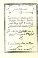 An illustration from Libro di M. Giovam Battista Palatino, cittadino romano, nelqual s'insegna à scriuer ogni sorte lettera, antica & moderna, di qualunque natione, con le sue regole & misure, & essempi : et con vn breve et vtil discorso de le cifre : riueduto nuouamente & corretto dal proprio autore, con la givnta di qvindici tavole bellissime (1561)