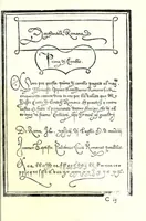 An illustration from Libro di M. Giovam Battista Palatino, cittadino romano, nelqual s'insegna à scriuer ogni sorte lettera, antica & moderna, di qualunque natione, con le sue regole & misure, & essempi : et con vn breve et vtil discorso de le cifre : riueduto nuouamente & corretto dal proprio autore, con la givnta di qvindici tavole bellissime (1561)