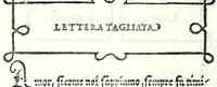 An illustration from Libro di M. Giovam Battista Palatino, cittadino romano, nelqual s'insegna à scriuer ogni sorte lettera, antica & moderna, di qualunque natione, con le sue regole & misure, & essempi : et con vn breve et vtil discorso de le cifre : riueduto nuouamente & corretto dal proprio autore, con la givnta di qvindici tavole bellissime (1561)