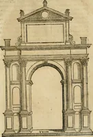 An illustration from Libro estraordinario di Sebastiano Serlio bolognese : nel quale si dimostrano trenta porte di opera rustica, mista con diuersi ordini, & uenti di opera dilicata di diuerse specie : con la scrittura dauanti, che narra il tutto (1566)
