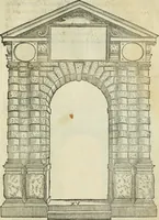 An illustration from Libro estraordinario di Sebastiano Serlio bolognese : nel quale si dimostrano trenta porte di opera rustica, mista con diuersi ordini, & uenti di opera dilicata di diuerse specie : con la scrittura dauanti, che narra il tutto (1566)