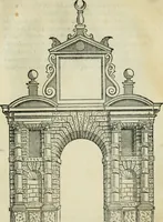 An illustration from Libro estraordinario di Sebastiano Serlio bolognese : nel quale si dimostrano trenta porte di opera rustica, mista con diuersi ordini, & uenti di opera dilicata di diuerse specie : con la scrittura dauanti, che narra il tutto (1566)
