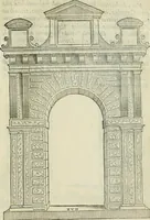 Picture 20 of 53 from Libro estraordinario di Sebastiano Serlio bolognese : nel quale si dimostrano trenta porte di opera rustica, mista con diuersi ordini, & uenti di opera dilicata di diuerse specie : con la scrittura dauanti, che narra il tutto (1566), leaf 38