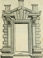 An illustration from Libro estraordinario di Sebastiano Serlio bolognese : nel quale si dimostrano trenta porte di opera rustica, mista con diuersi ordini, & uenti di opera dilicata di diuerse specie : con la scrittura dauanti, che narra il tutto (1566)
