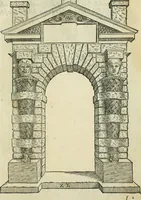 An illustration from Libro estraordinario di Sebastiano Serlio bolognese : nel quale si dimostrano trenta porte di opera rustica, mista con diuersi ordini, & uenti di opera dilicata di diuerse specie : con la scrittura dauanti, che narra il tutto (1566)