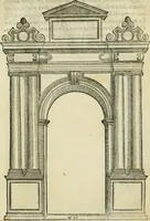 An illustration from Libro estraordinario di Sebastiano Serlio bolognese : nel quale si dimostrano trenta porte di opera rustica, mista con diuersi ordini, & uenti di opera dilicata di diuerse specie : con la scrittura dauanti, che narra il tutto (1566)