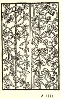 An illustration from Libro primo de rechami p elquale se impara in diuersi modi l'ordine e il modo de recamare : cosa nō mai piu fatta ne stata mostrata : el qual modo se insegna al lettore voltando la carta (1878)