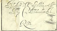 An illustration from Libro primo di cancellaresche corsiue (1609)