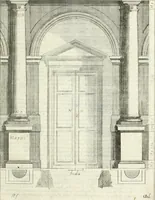 An illustration from Li cinque ordini dell' architettura civile di Michel Sanmicheli : rilevati dalle sue fabriche, e descritti e publicati con quelli di Vitruvio, Alberti, Palladio, Scamozzi, Serlio, e Vignola (1735)