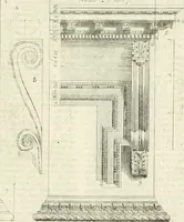 An illustration from Li cinque ordini dell' architettura civile di Michel Sanmicheli : rilevati dalle sue fabriche, e descritti e publicati con quelli di Vitruvio, Alberti, Palladio, Scamozzi, Serlio, e Vignola (1735)