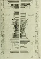 An illustration from Li cinque ordini dell'architettura civile di Michel Sanmicheli, rilevati dalle sue Fabriche, e descritti e publicati con quelli di Vitruvio, Alberti, Palladio, Scamozzi, Serlio e Vignola (1735)