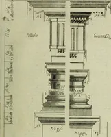An illustration from Li cinque ordini dell'architettura civile di Michel Sanmicheli, rilevati dalle sue Fabriche, e descritti e publicati con quelli di Vitruvio, Alberti, Palladio, Scamozzi, Serlio e Vignola (1735)