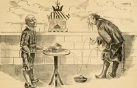 An illustration from Lightning flashes and electric dashes, a volume of choice telegraphic literature, humor, fun, wit & wisdom (1877)